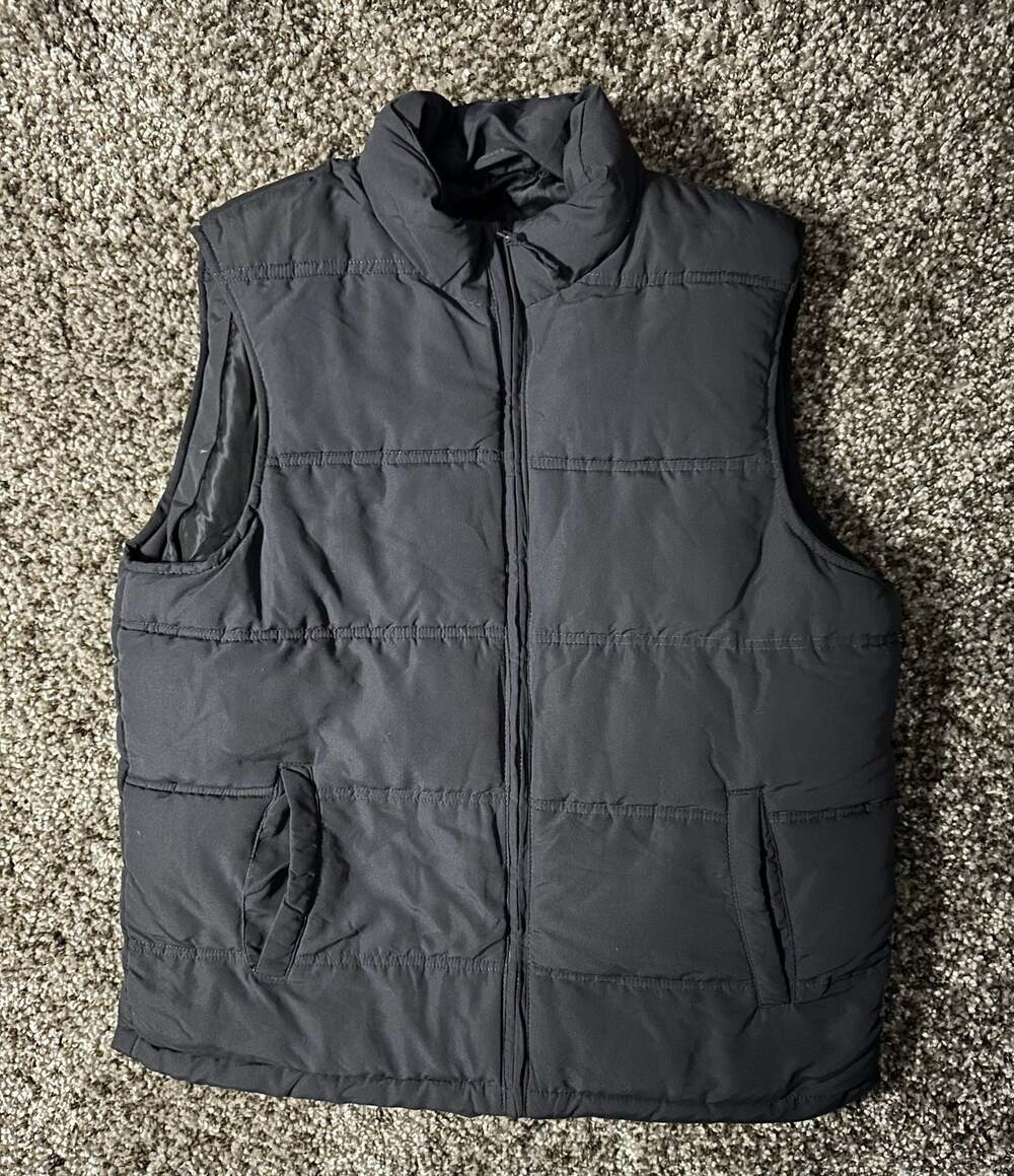 Smith's Workwear Mens Black Puffer Vest Size Large